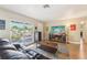 Bright living room with large windows, hardwood floors, comfortable seating, and stylish decor at 4091 Cherry Ne St, St Petersburg, FL 33703
