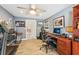 Dual-purpose office space featuring wood-look tile, a home gym and workspace for working from home at 4091 Cherry Ne St, St Petersburg, FL 33703