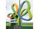 Vibrant Busch Gardens Tampa Bay sign with colorful swirls, an entertainment landmark at 5118 Tennis Court Circle, Tampa, FL 33617
