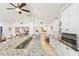 Spacious kitchen featuring a long island with granite countertops and stainless steel appliances at 5335 Sand Crane Ct, Wesley Chapel, FL 33543