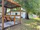 View of backyard swing with mature landscaping at 6350 55Th N Ave, St Petersburg, FL 33709