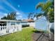 Well-kept backyard featuring a storage shed for tools, equipment, and recreational gear at 6401 30Th N Way, St Petersburg, FL 33702