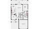 Layout of the first floor, including a 2 car garage, great room, kitchen, half bath, and primary suite at 735 Sky Shade Dr, Apollo Beach, FL 33572