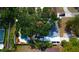 Aerial view showcasing the lush backyard with a private pool and outdoor area at 8054 38Th N Ave, St Petersburg, FL 33710