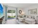 Comfortable living room with plush sectional sofa, modern decor, and easy access to the backyard at 1004 Spotted Egret Loop, Ruskin, FL 33570