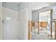 Clean bathroom area with a full shower, complemented by ceiling fan at 101 146Th Ave, Madeira Beach, FL 33708