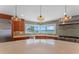 Beautiful kitchen with a large island, stainless appliances, and scenic waterfront views at 11050 7Th E St, Treasure Island, FL 33706