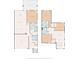 Detailed floor plan layout showcasing the dimensions and placement of rooms across two floors at 14616 Rocky Brook Dr, Tampa, FL 33625