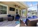 Inviting screened lanai with comfortable seating, perfect for outdoor relaxation and entertainment at 14616 Rocky Brook Dr, Tampa, FL 33625