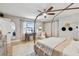 Main bedroom with accent lighting, ceiling fan, and neutral color scheme at 201 Gornto Lake Rd, Brandon, FL 33510
