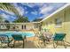Inviting backyard featuring a private pool, patio seating, and manicured landscaping, perfect for outdoor entertaining at 208 44Th Ne Ave, St Petersburg, FL 33703