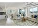 Bright, open-concept living room featuring comfortable seating, modern decor and lots of natural light at 223 Island Way # 5D, Clearwater Beach, FL 33767
