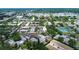 Expansive aerial view showcasing the property's landscaping, tennis courts, and surrounding neighborhood at 2971 Estancia Blvd # 328, Clearwater, FL 33761