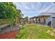 Spacious backyard with a covered patio, chicken coop, swing and lush landscaping at 3042 57Th N Ave, St Petersburg, FL 33714