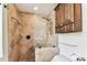 Shower with updated tile and glass enclosure at 3351 San Jose St, Clearwater, FL 33759