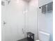 Contemporary bathroom showcasing glass shower enclosure, modern tiling, and updated fixtures at 4215 W North A St # 3, Tampa, FL 33609