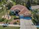 Charming single-story home featuring manicured landscaping, a two-car garage, and a beautiful neutral color scheme at 617 Glastonbury Ct, Spring Hill, FL 34609