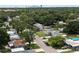 Charming neighborhood with tree-lined streets and city skyline in the distance at 771 Murphy N Ave, St Petersburg, FL 33703