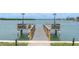 Enjoy direct water access with the community's private wooden pier with benches at 1 Key Capri # 608E, Treasure Island, FL 33706