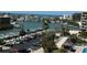 Lovely view from the condominium balcony overlooking the waterway, parking and boat slips at 1 Key Capri # 608E, Treasure Island, FL 33706