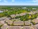 Wide aerial shot of the residential community surrounded by mature trees and beautiful neighborhood lakes at 10144 Arbor Run Dr # 139, Tampa, FL 33647