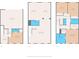 Three-story floor plan showcasing bedroom, bath, kitchen, laundry and living room dimensions at 10144 Arbor Run Dr # 139, Tampa, FL 33647