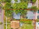 Aerial view of property showing roof, backyard, trees and neighborhood at 1069 21St N Ave, St Petersburg, FL 33704