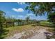 Expansive backyard with a wooden fence and a view of the inviting swimming pool at 11015 S County Road 39, Lithia, FL 33547
