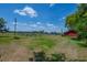 Open backyard featuring a fenced perimeter, storage buildings and a clear view of the land at 11015 S County Road 39, Lithia, FL 33547