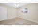 Bedroom showcasing a ceiling fan and natural light from a window at 1120 45Th N St, St Petersburg, FL 33713