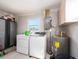 Laundry room with modern washer and dryer and good lighting from the window at 11397 122Nd Ave, Largo, FL 33778