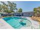 Beautiful backyard with a spacious pool, comfortable lounge chairs, and peaceful views at 11397 122Nd Ave, Largo, FL 33778