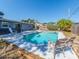 Backyard oasis with private pool, lounge chairs and blue sky, perfect for outdoor entertaining at 11397 122Nd Ave, Largo, FL 33778