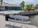 Backyard pool view with outdoor seating and landscaping at 1311 Sea Gull S Dr, St Petersburg, FL 33707