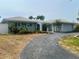 Single-story home showing the driveway, front yard, and two-car garage at 1311 Sea Gull S Dr, St Petersburg, FL 33707