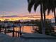 Sunset view of the marina from the waterfront deck at 1311 Sea Gull S Dr, St Petersburg, FL 33707