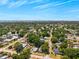 Lush aerial showing the tree coverage in this neighborhood with houses nestled among the trees at 1601 54Th S St, Gulfport, FL 33707