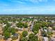 Expansive aerial view of a verdant neighborhood with clear blue skies and a distant cityscape at 1601 54Th S St, Gulfport, FL 33707