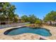 Beautiful private backyard pool, complemented by landscaping, stone features, and an outdoor bar area at 2613 N Dundee St, Tampa, FL 33629