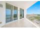 Spacious balcony featuring tile flooring and views of the water at 331 Cleveland St # 1202, Clearwater, FL 33755