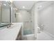 Clean bathroom design featuring white vanity, modern fixtures, and a glass shower at 331 Cleveland St # 1202, Clearwater, FL 33755