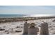 Beautiful beach view featuring sandcastle art with the sea in the background at 621 Duchess Blvd, Dunedin, FL 34698