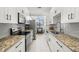 Modern kitchen with white cabinets and granite countertops at 621 Duchess Blvd, Dunedin, FL 34698
