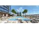 Resort-style pool area featuring stylish lounge chairs, poolside bar, and a lively DJ setup for ultimate relaxation and entertainment at 1101 E Jackson St # 2519, Tampa, FL 33602