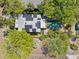 Aerial view of the home and landscaped backyard with pool at 125 29Th N St, St Petersburg, FL 33713