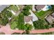 Overhead view of home highlighting the lot, surroundings, and neighborhood layout at 1800 Mound S Pl, St Petersburg, FL 33712