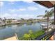 Beautiful waterfront view of the calm canal and surrounding homes at 1939 Hawaii Ne Ave, St Petersburg, FL 33703