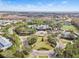 Beautiful aerial view of community center, roundabouts, pool and landscaping at 20053 Heritage Point Dr, Tampa, FL 33647