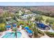 Overhead shot of community amenities, including a pool, playground, and tennis courts at 20053 Heritage Point Dr, Tampa, FL 33647