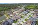 Aerial view of a lush residential neighborhood, a community lined with green trees and manicured lawns at 2611 Eagle Crest Ct, Holiday, FL 34691